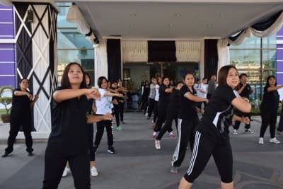 ภาพประกอบข่าว ลำดับที่ 13 จาก กิจกรรมออกกำลังการทุกวันพุธ