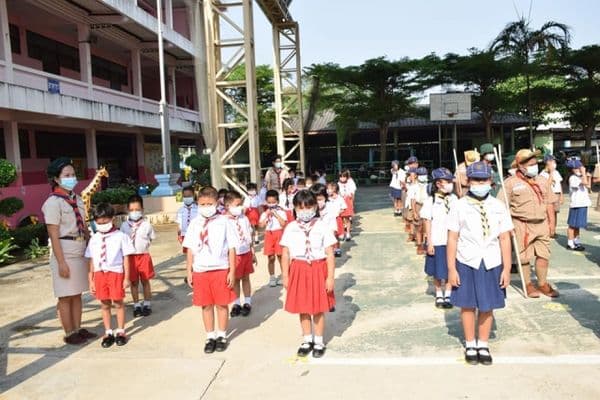 ภาพประกอบข่าว ลำดับที่ 4 จาก เปิดโครงการส่งเสริมกิจกรรมลูกเสือและเนตรนารีโรงเรียนเทศบาลวัดธรรมโศภิต