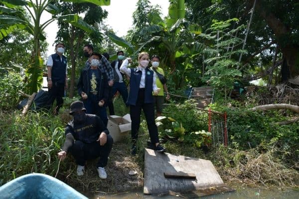 ภาพประกอบข่าว ลำดับที่ 4 จาก ลงพื้นที่ตรวจน้ำท่วมขังบ้านเรือนประชาชน พร้อมทั้งโยน EM ball บริเวณที่น้ำท่วมขัง